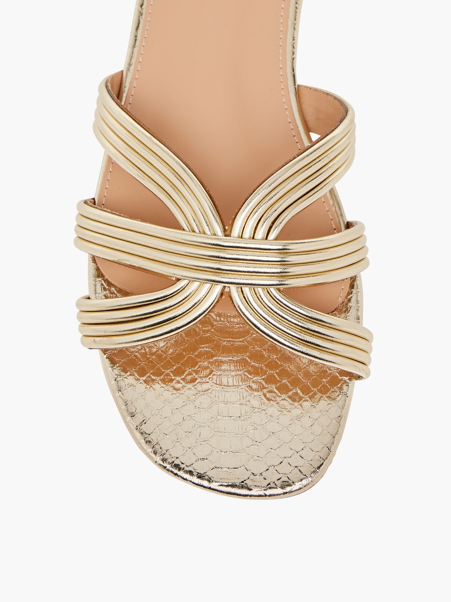 Textured Slip-On Flat Sandals