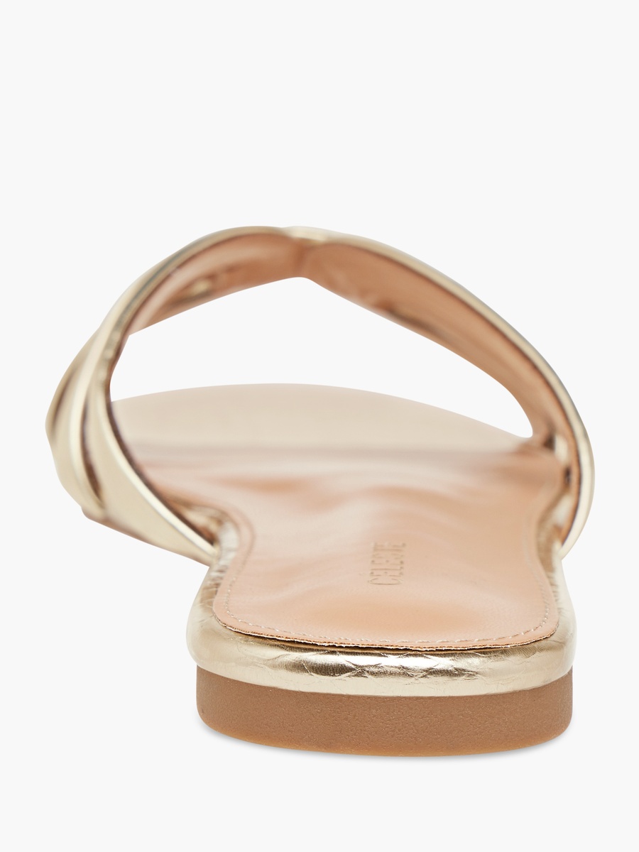 Textured Slip-On Flat Sandals