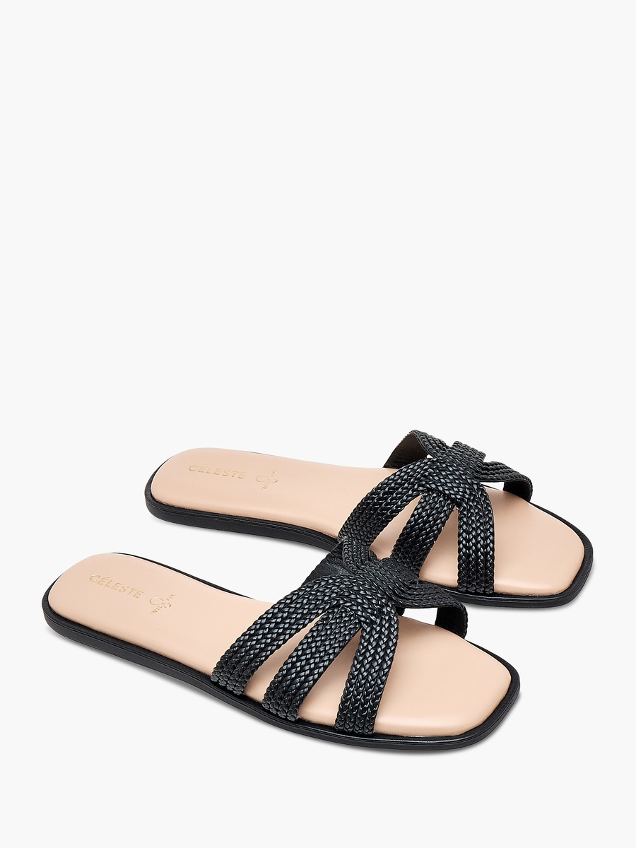 Textured Slip-On Flat Sandals