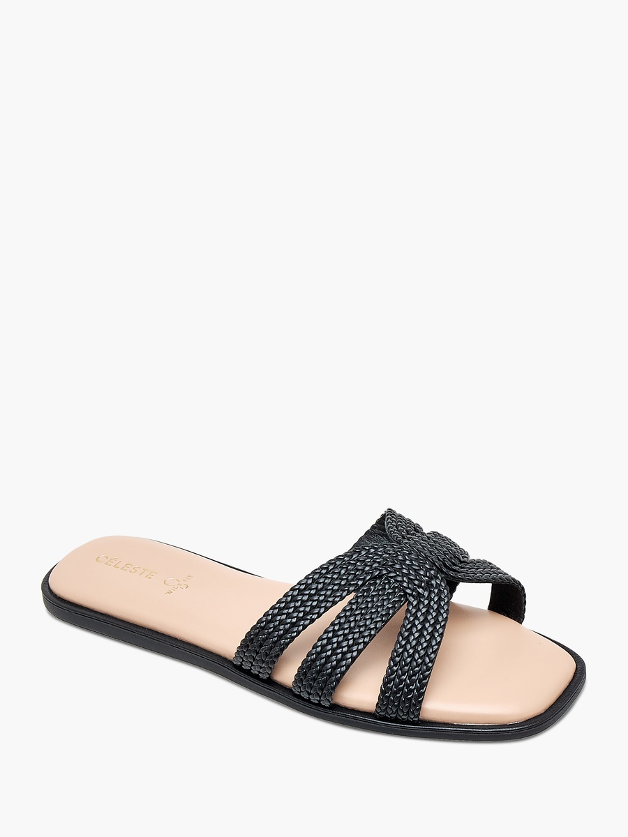 Textured Slip-On Flat Sandals
