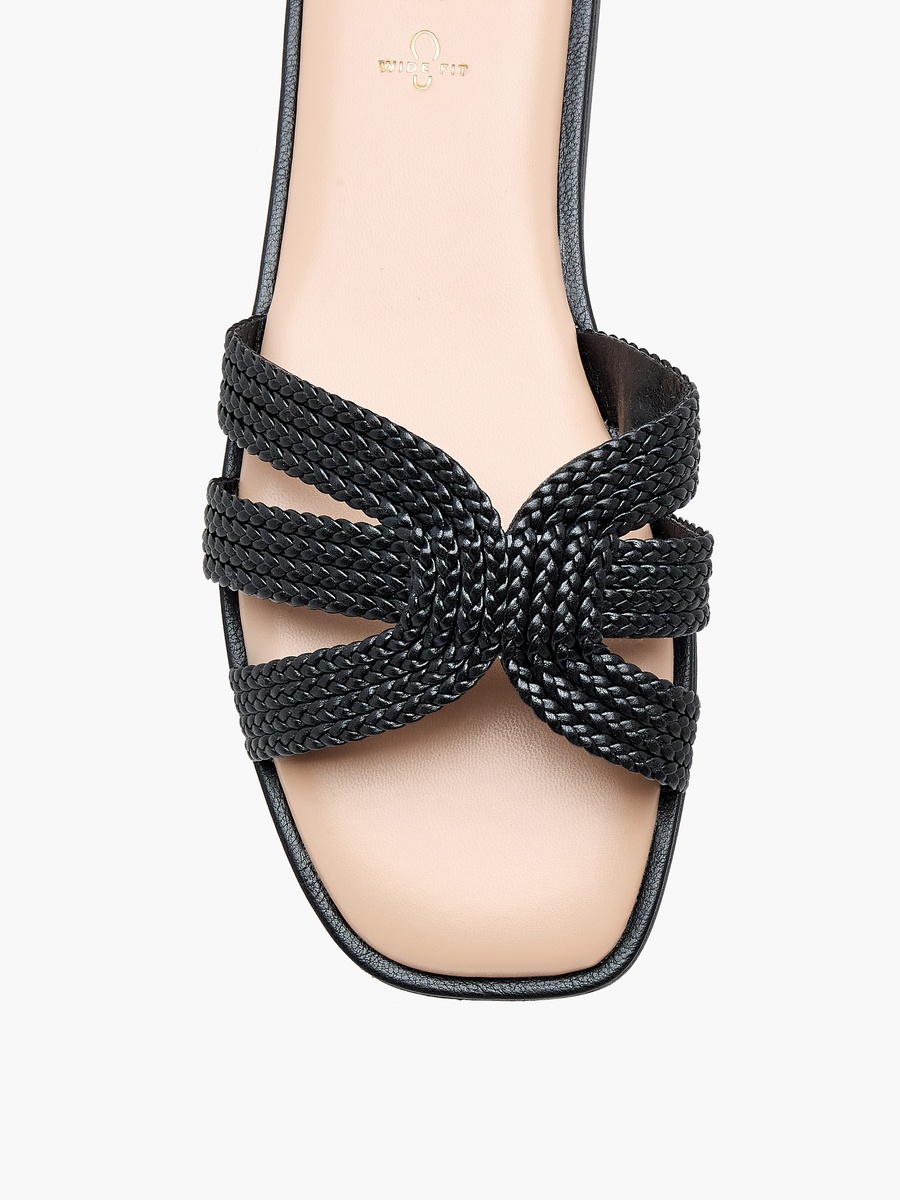 Textured Slip-On Flat Sandals