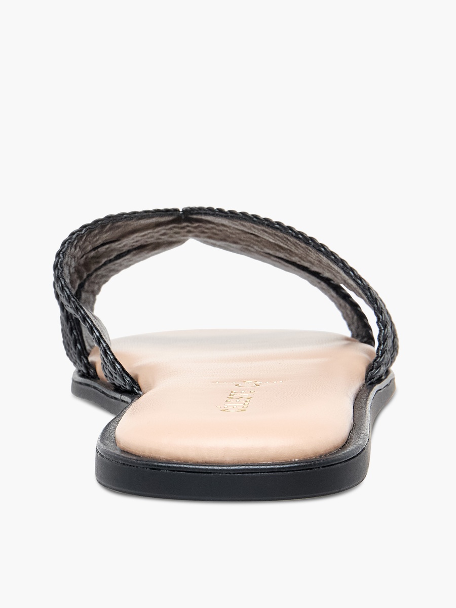 Textured Slip-On Flat Sandals