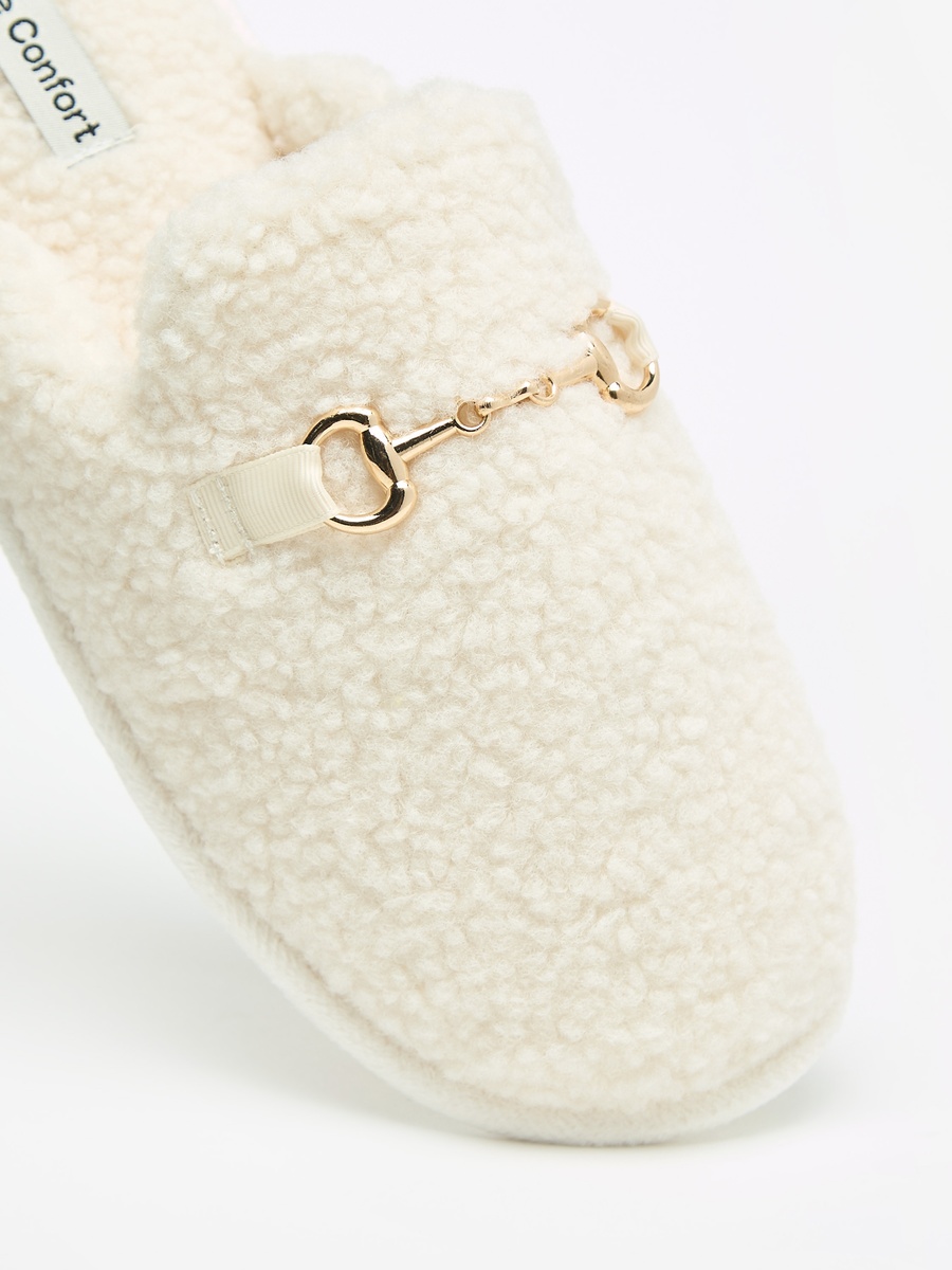 Metal Accent Bedroom Slippers