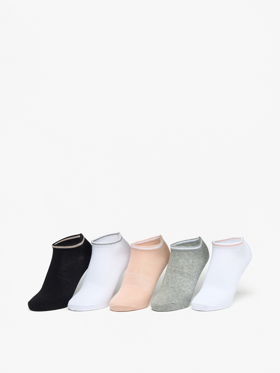 Solid Ankle Length Socks - Set of 5