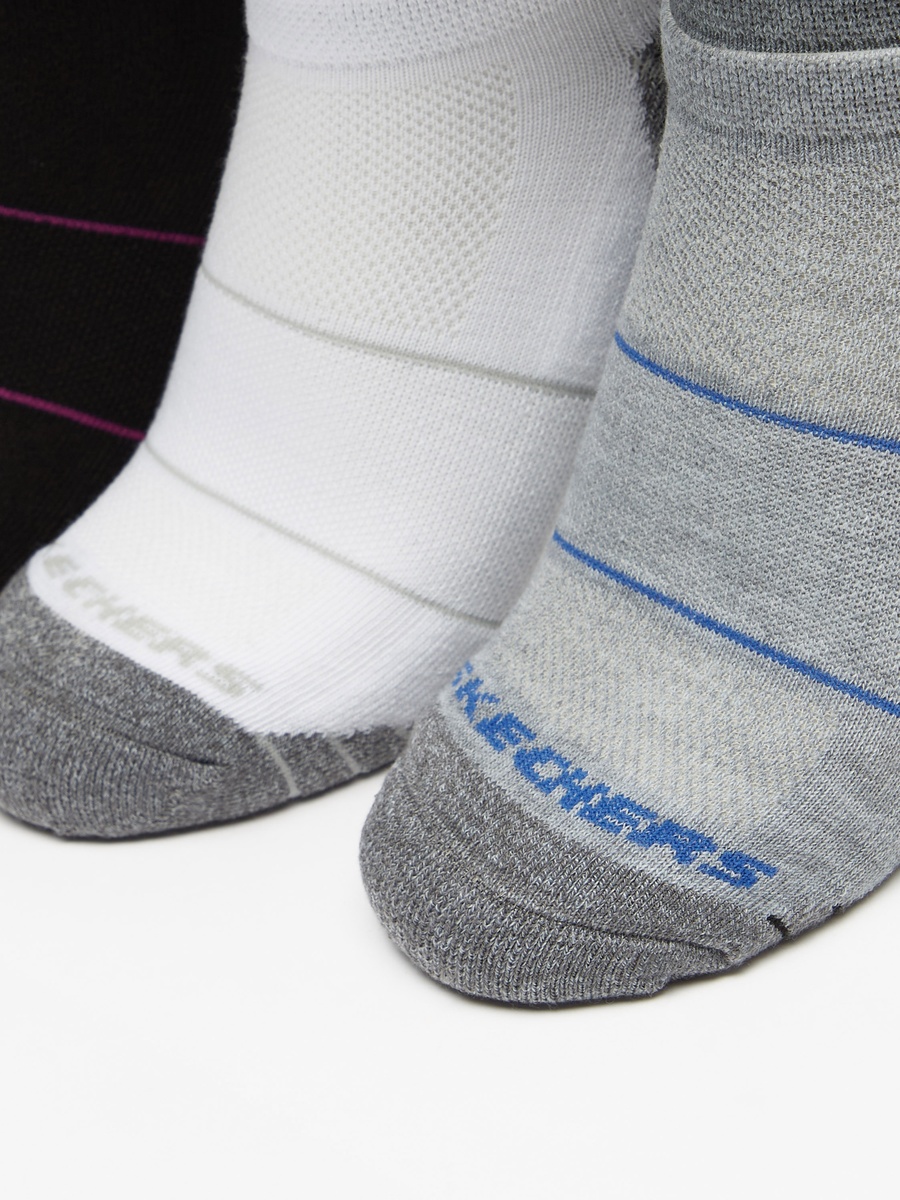 Striped Ankle Length Sports Socks - Set of 3