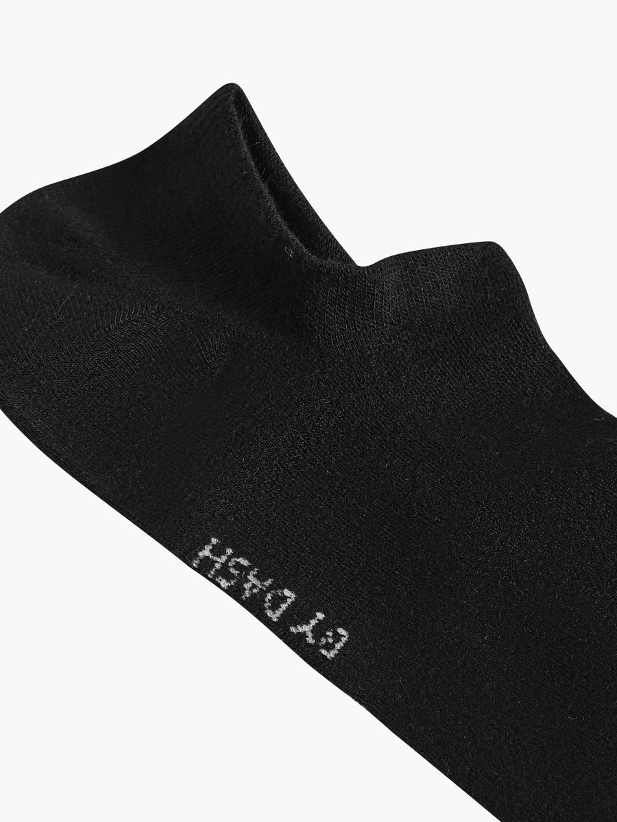 Logo Print Non Terry Ankle Length Socks - Set of 3