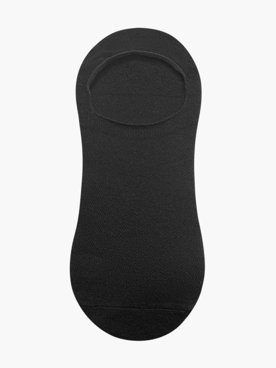 Textured Non Terry No Show Socks - Set of 5