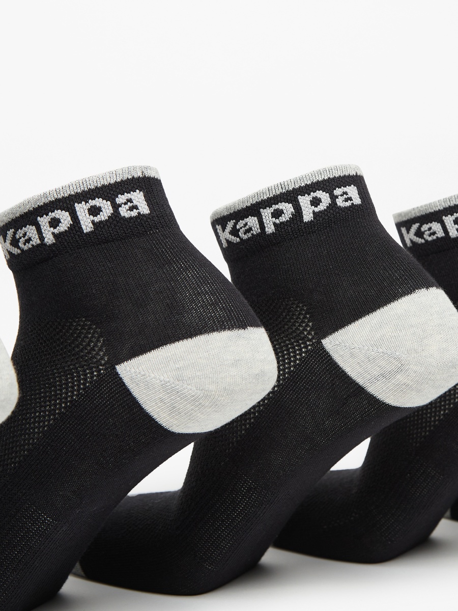 Logo Print Crew Length Sports Socks - Set of 5