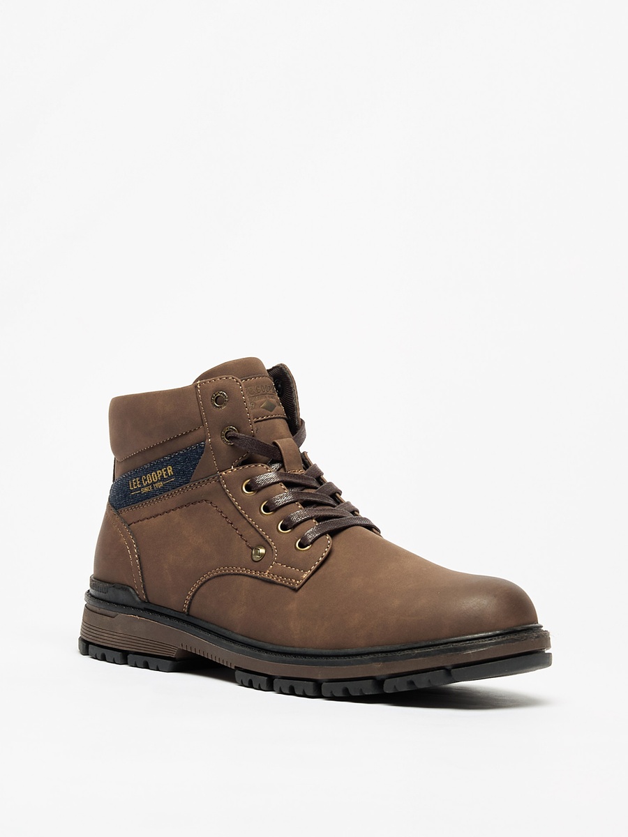 Solid Boots with Lace-Up Closure