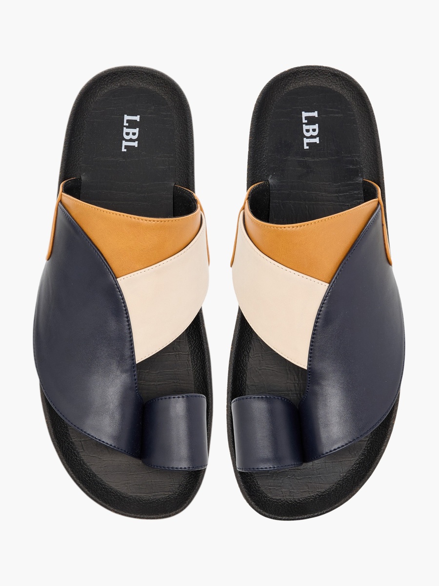 Panelled Slip-On Arabic Sandals
