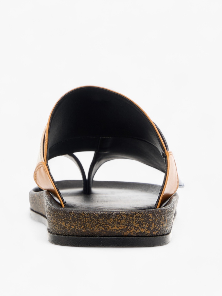Panelled Slip-On Arabic Sandals