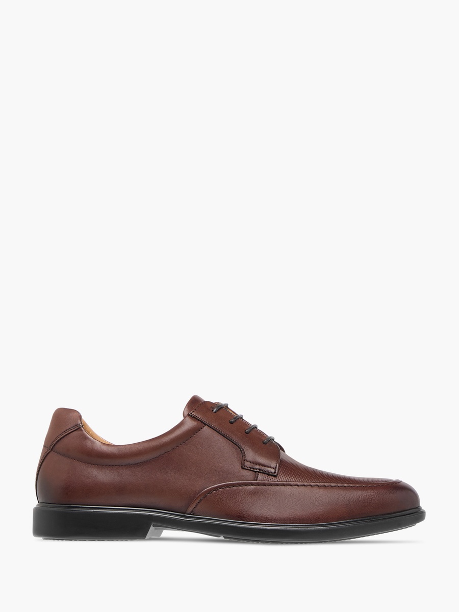 Leather Textured Lace-Up Derby Shoes