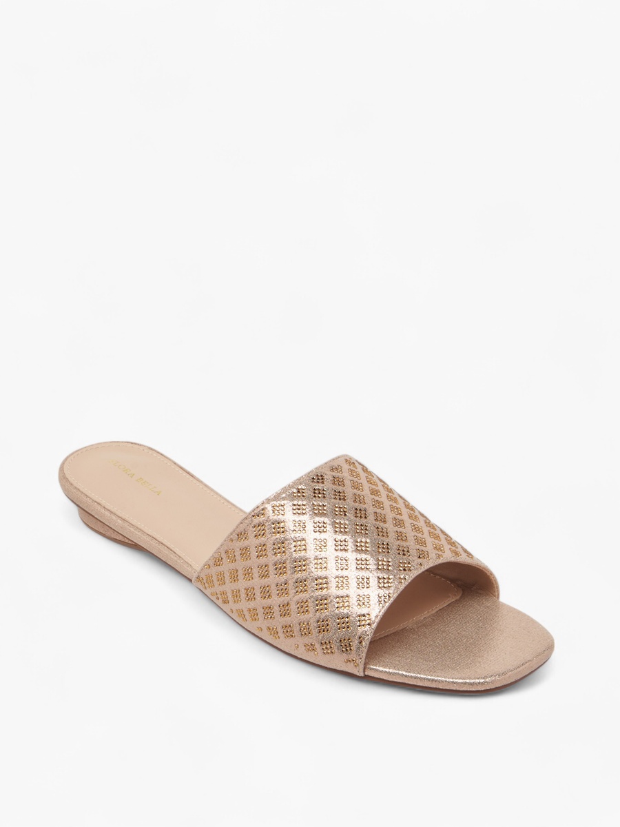 Embellished Slip-On Flat Sandals