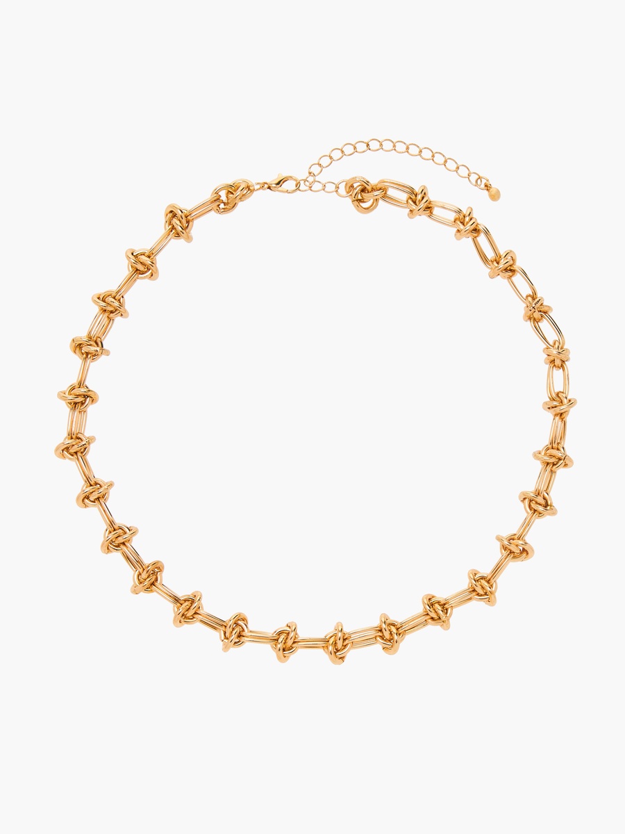 Metallic Necklace with Lobster Clasp Closure