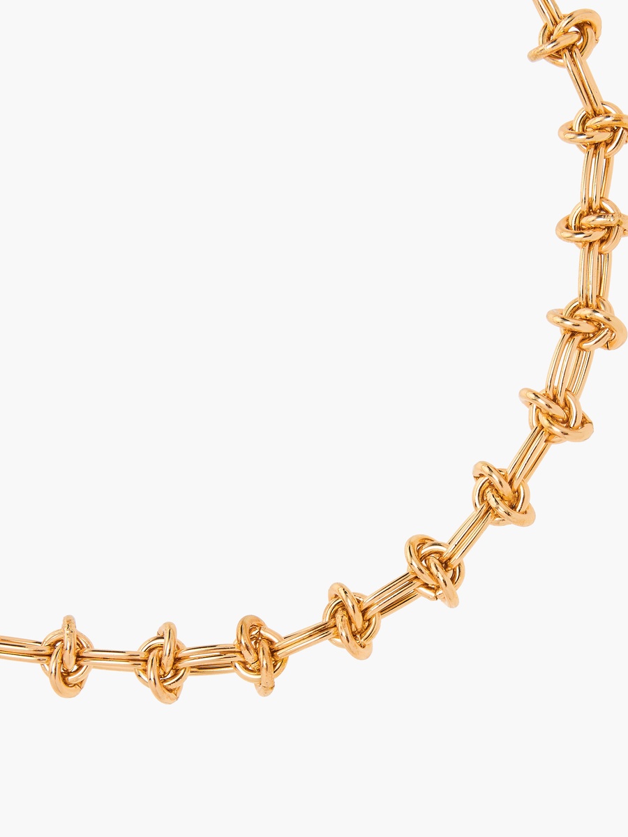 Metallic Necklace with Lobster Clasp Closure