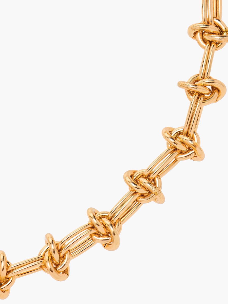 Metallic Necklace with Lobster Clasp Closure