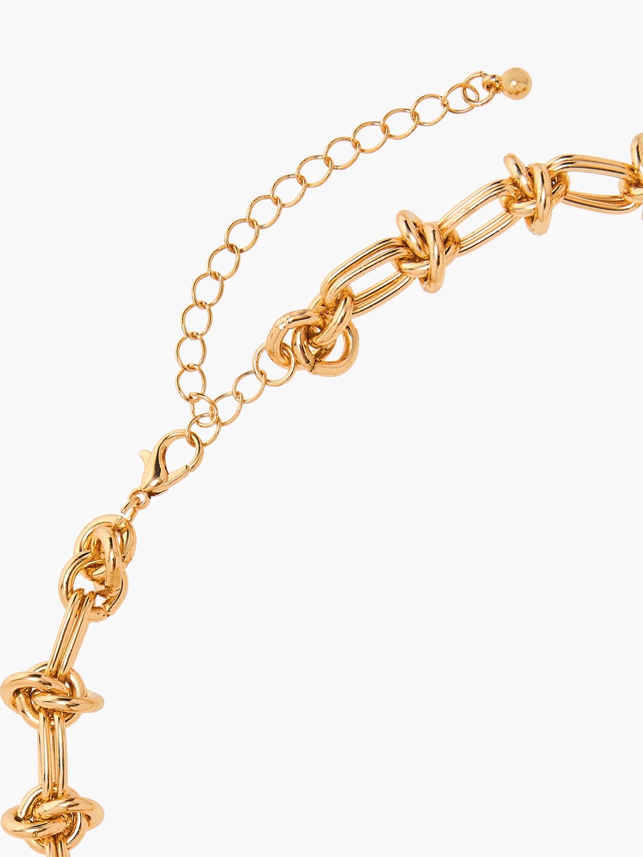 Metallic Necklace with Lobster Clasp Closure