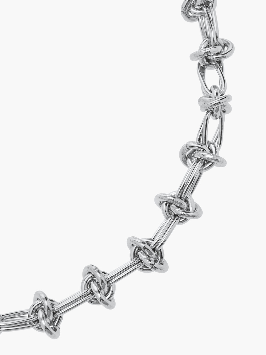 Metallic Necklace with Lobster Clasp Closure