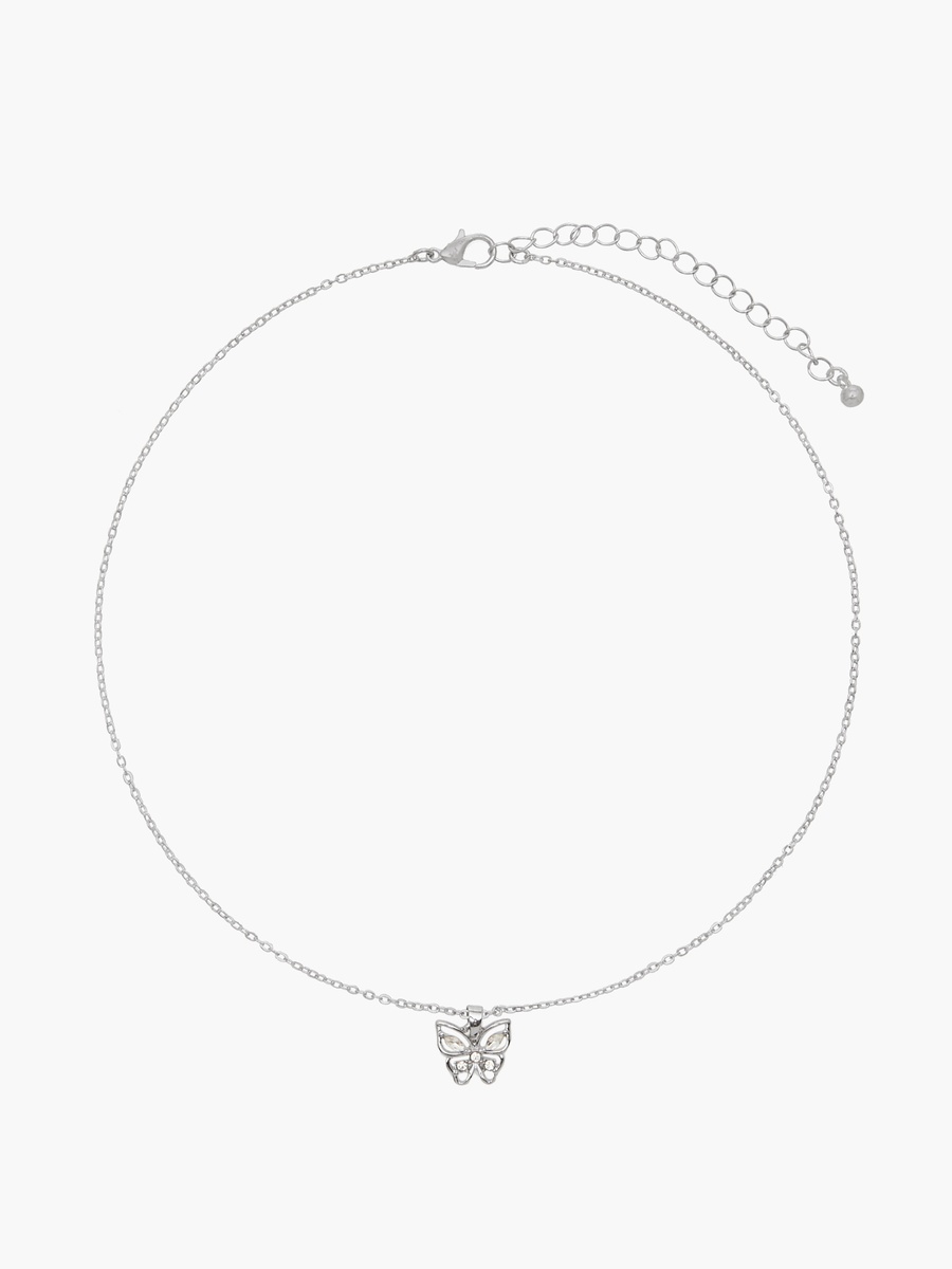 Butterfly Pendant Necklace with Earrings and Ring Set