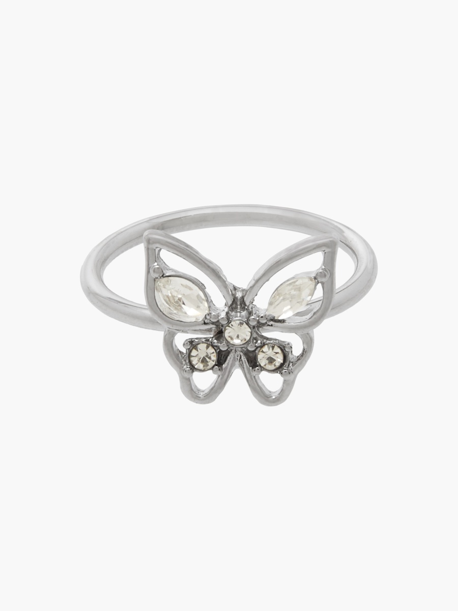 Butterfly Pendant Necklace with Earrings and Ring Set