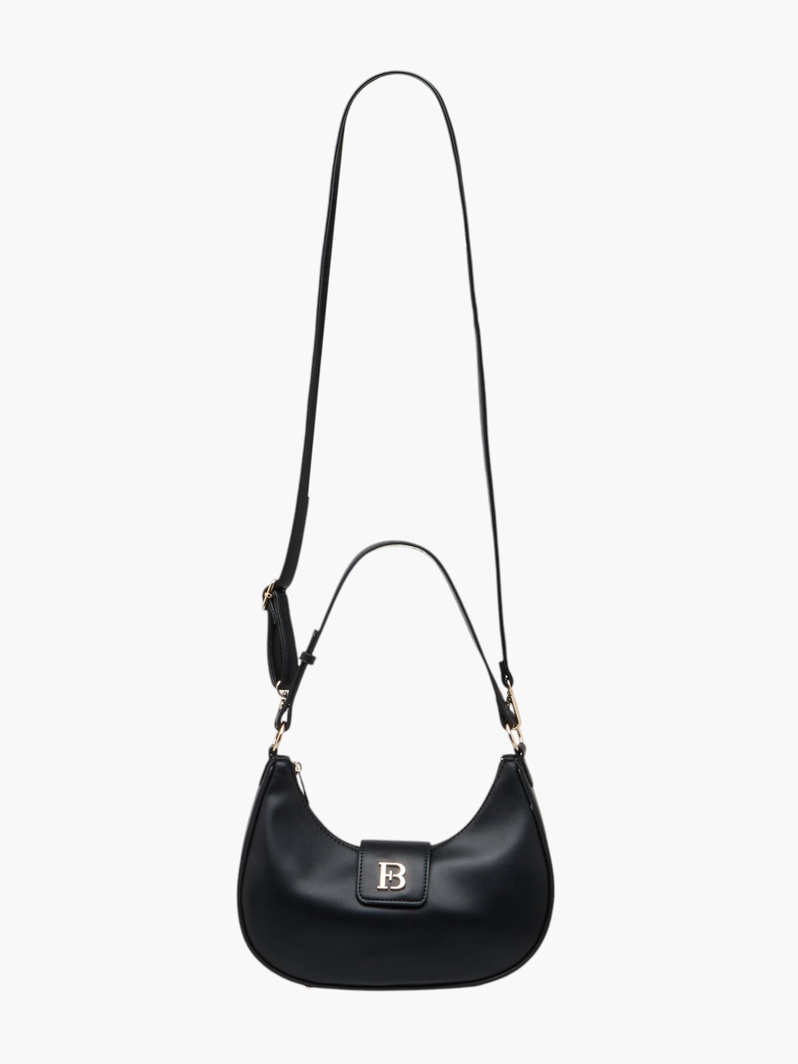 Monogram Print Shoulder Bag with Detachable Strap