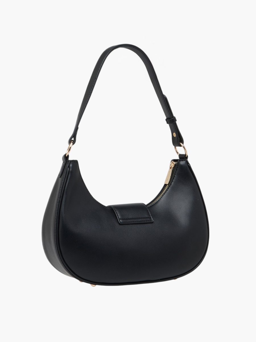 Monogram Print Shoulder Bag with Detachable Strap