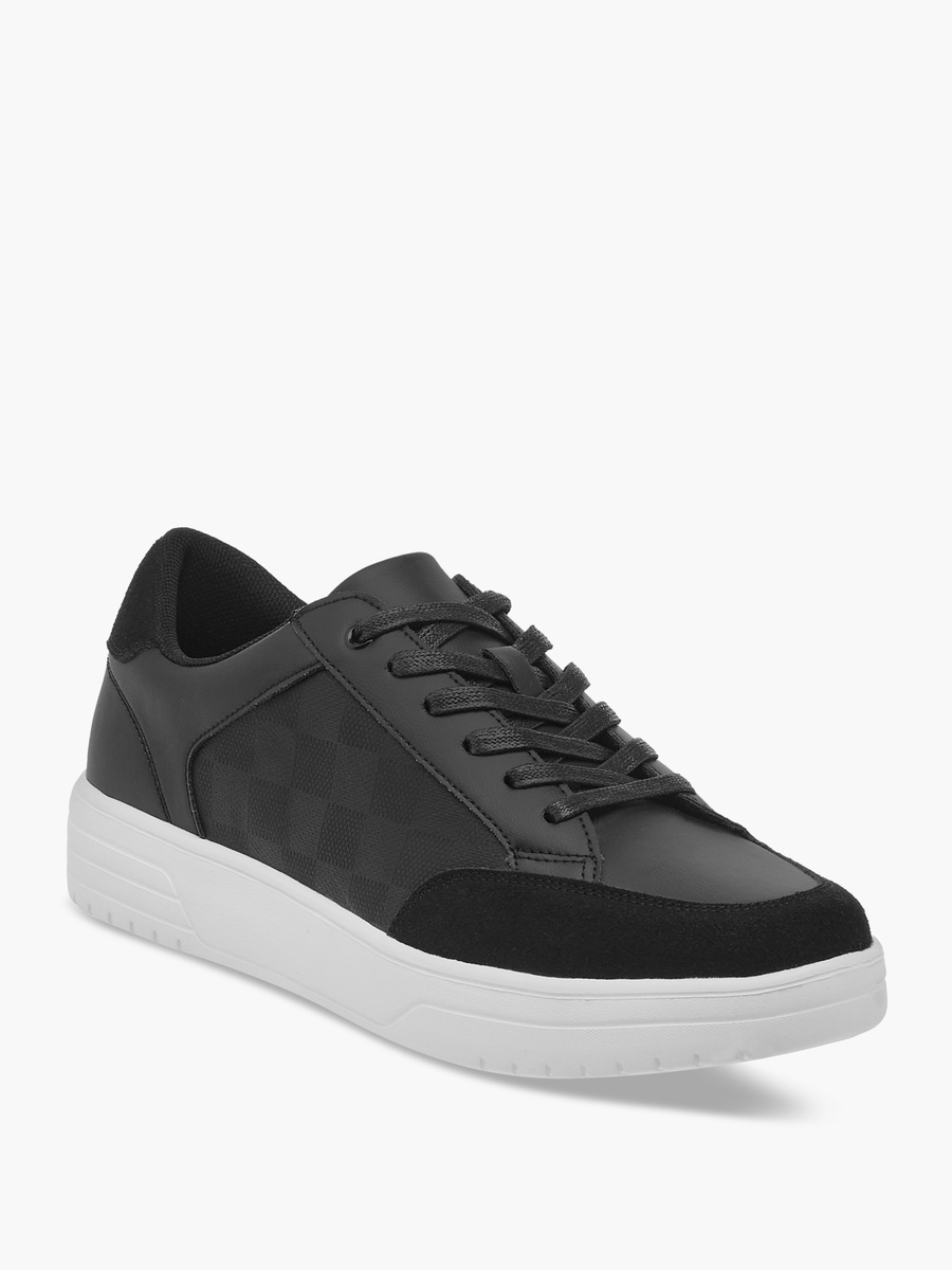 Panelled Lace-Up Sneakers