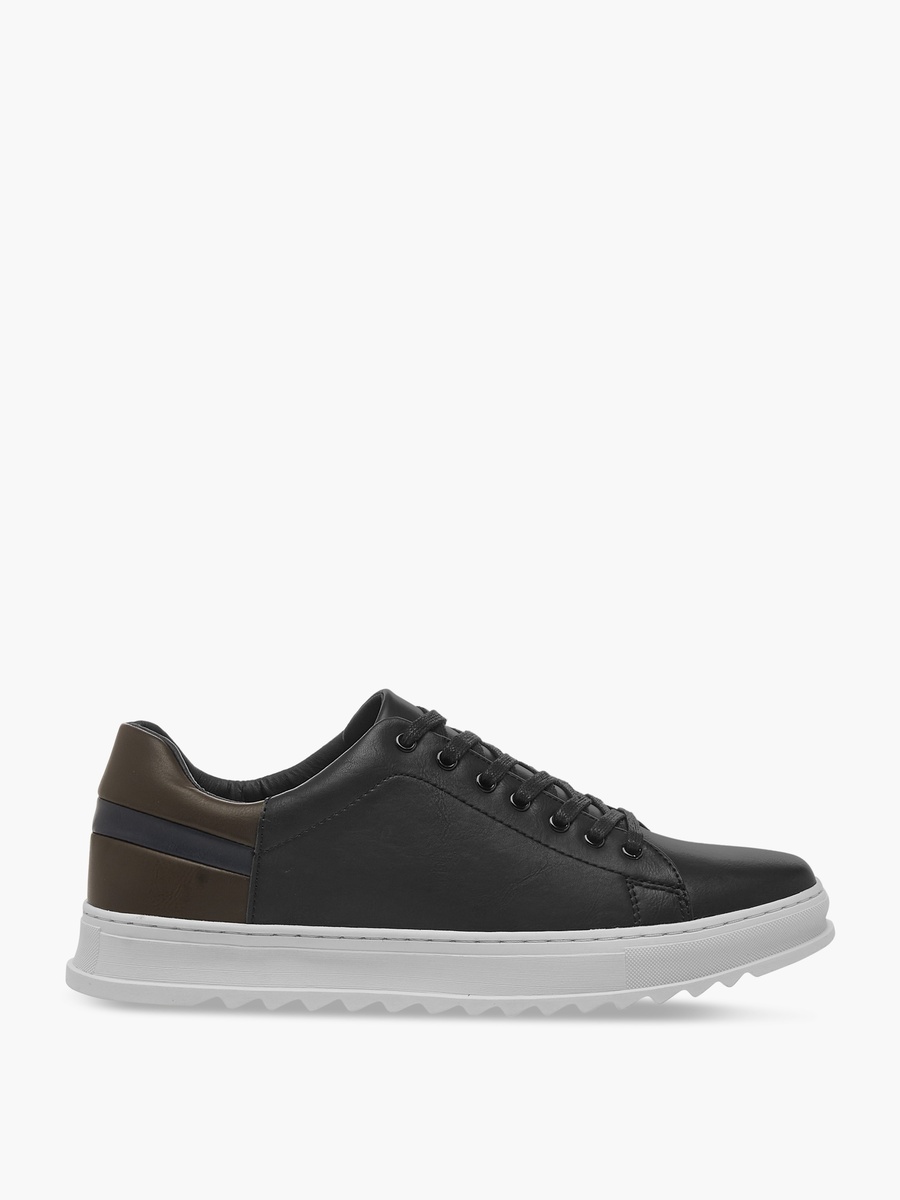 Solid Lace-Up Sneakers