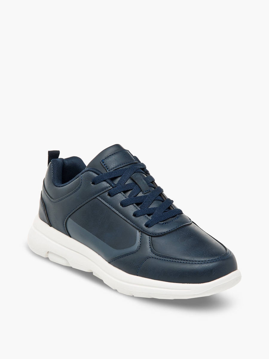 Panelled Sneakers with Lace-Up Closure