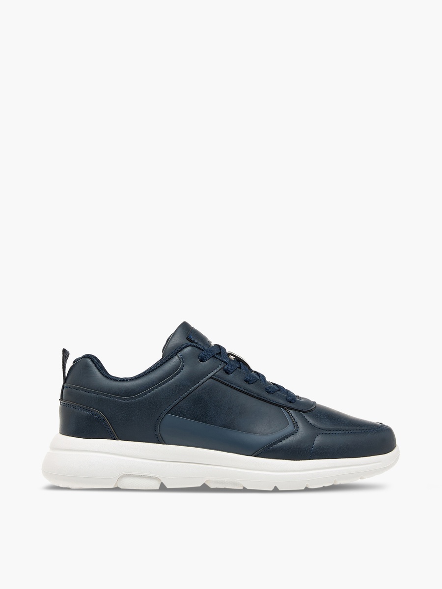 Panelled Sneakers with Lace-Up Closure