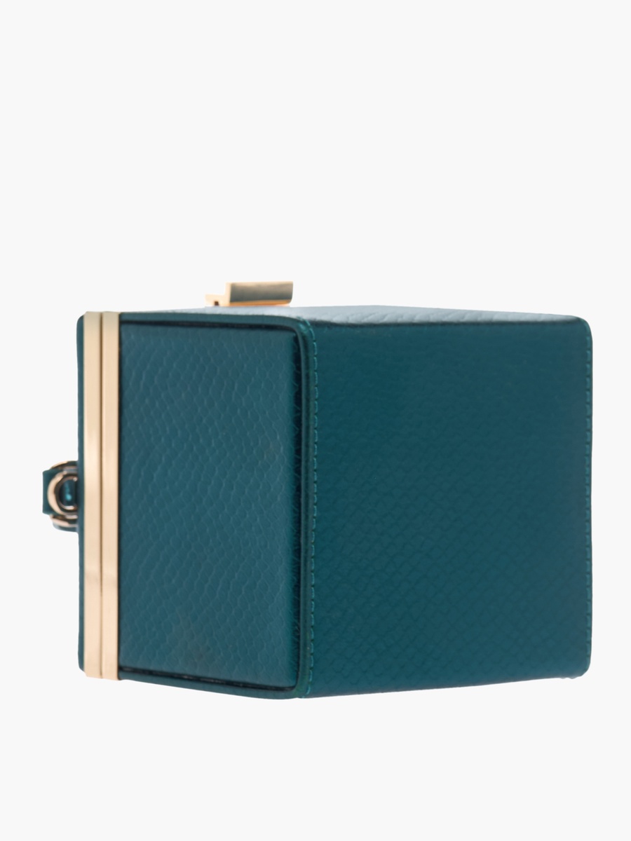Textured Crossbody Bag with Detachable Strap and Clasp Closure