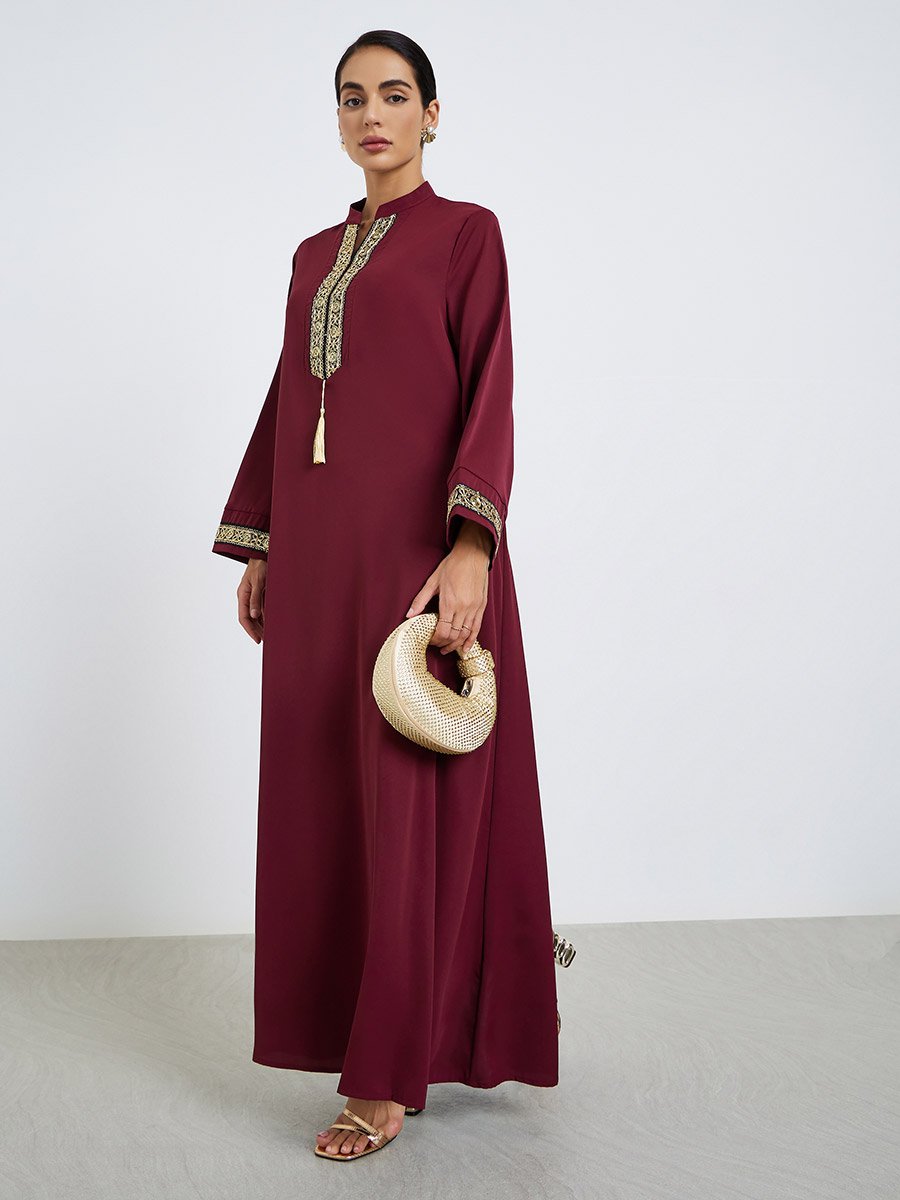 chinese dress ladies Shop Unstitched Patywear Velvet Dress for Ladies Online in UAE main image 0