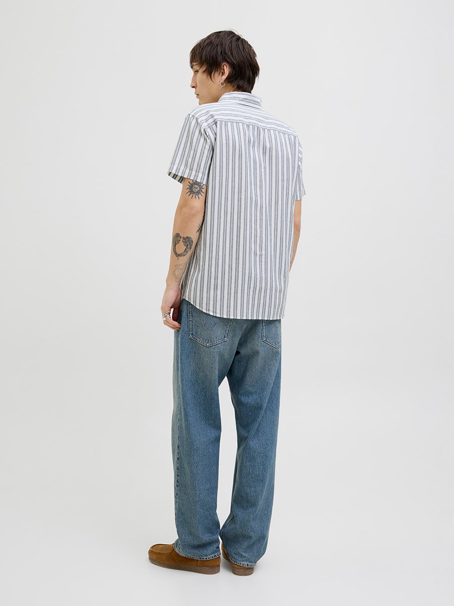 Striped Spread Collar Regular Fit Shirt