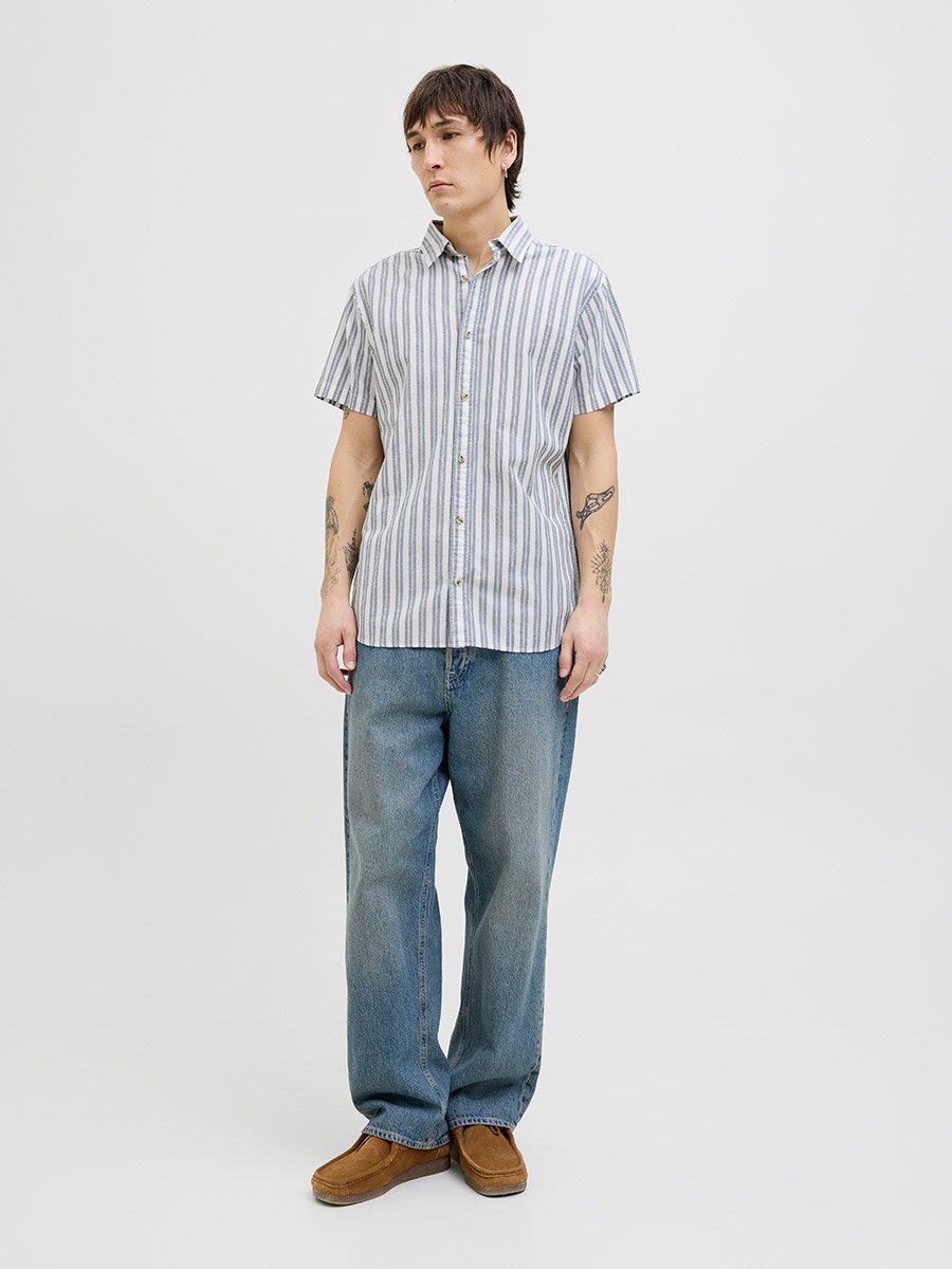 Striped Spread Collar Regular Fit Shirt