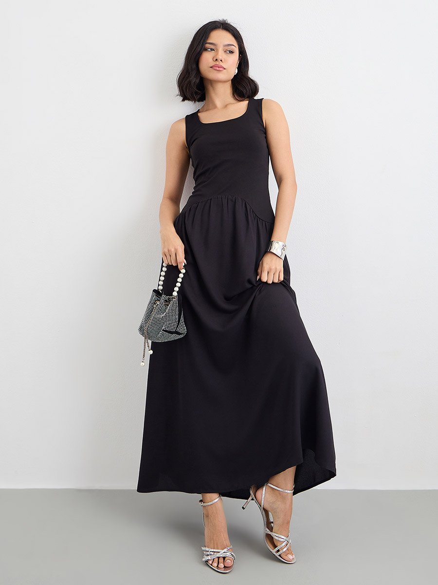 chinese dress ladies Amazon.com: Womens Fashion Plain A Line Neck High Waist Lantern Sleeve  Ruched Waist Dress for Party Black : Clothing, Shoes & Jewelry main image 0