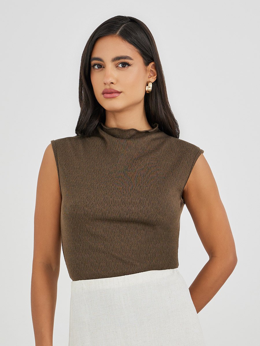 Textured Sleeveless Top