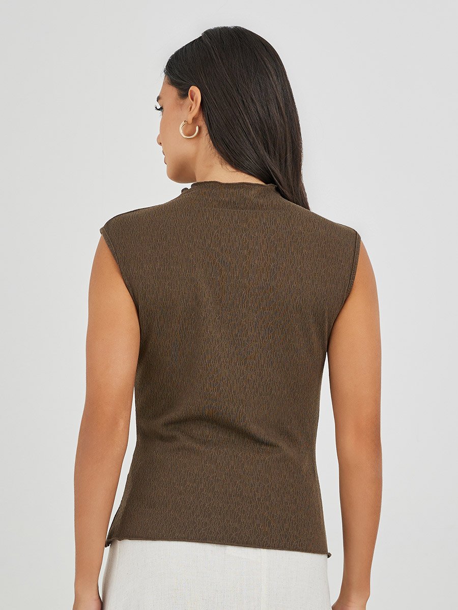 Textured Sleeveless Top