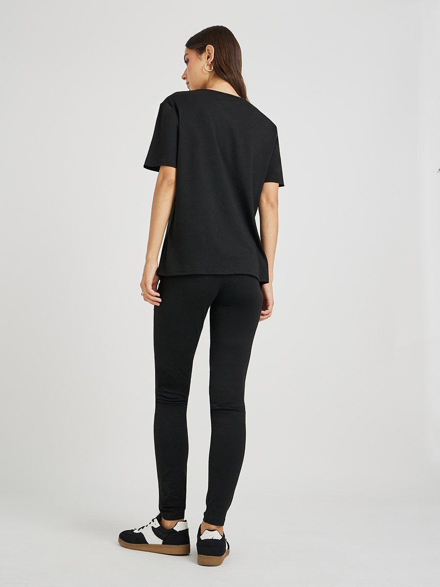 Cherry Print Short Sleeve T-Shirt and Leggings Co-Ords