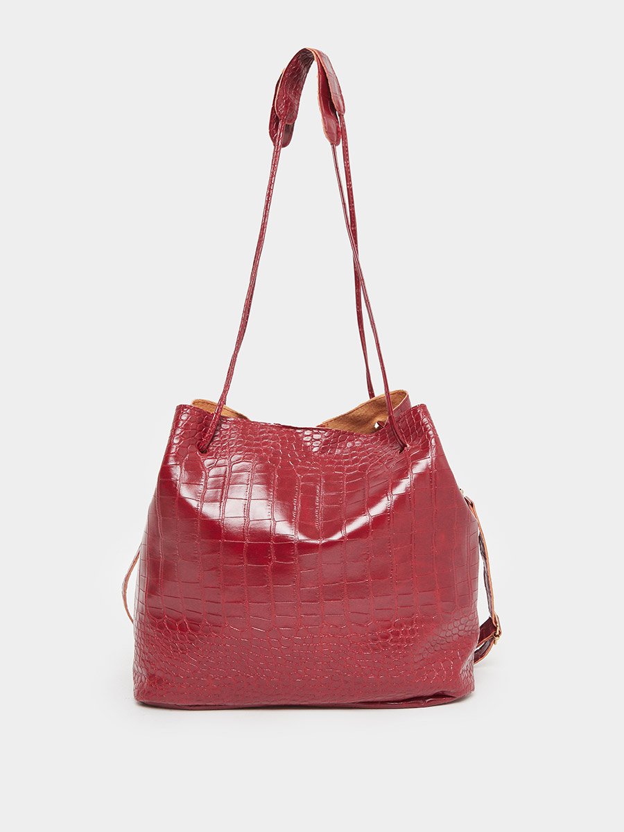 Set of 4 - Croc Textured Bag