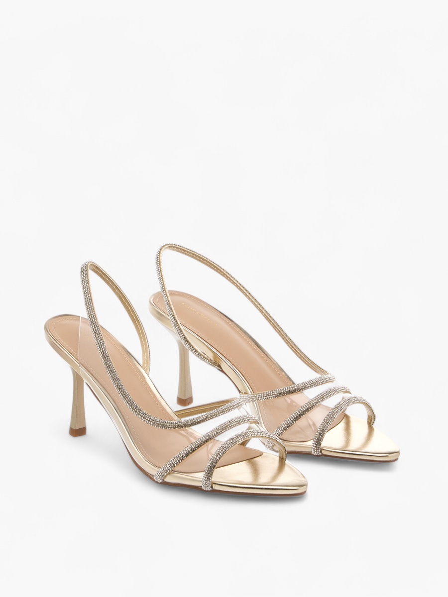 Embellished Slingback Sandals with Stiletto Heels
