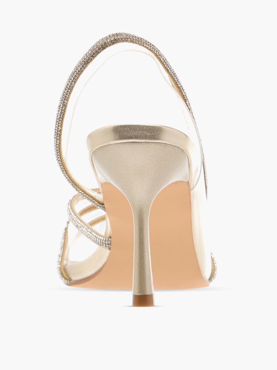 Embellished Slingback Sandals with Stiletto Heels