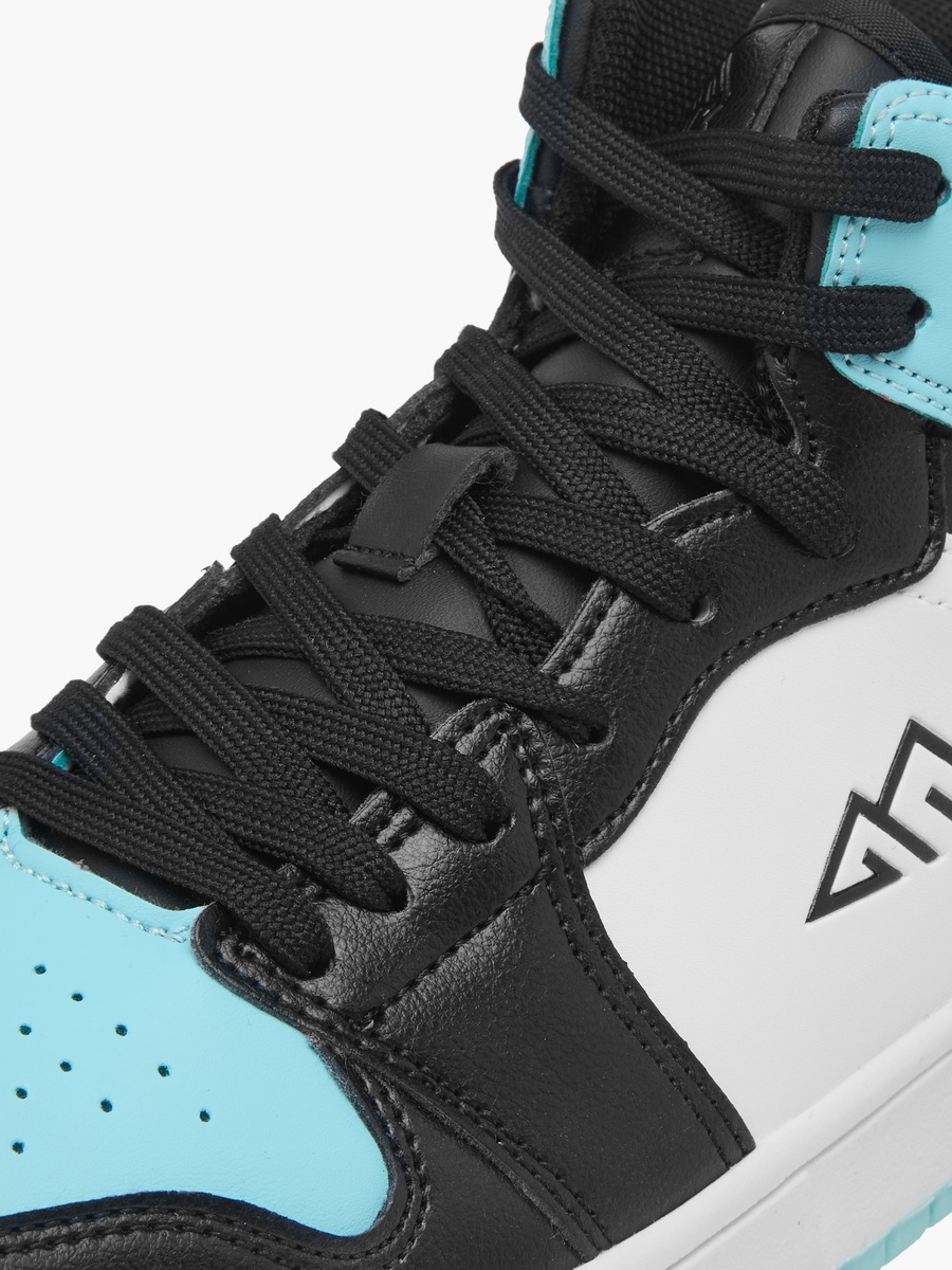 Colourblock High-Top Sneakers with Lace-Up Closure