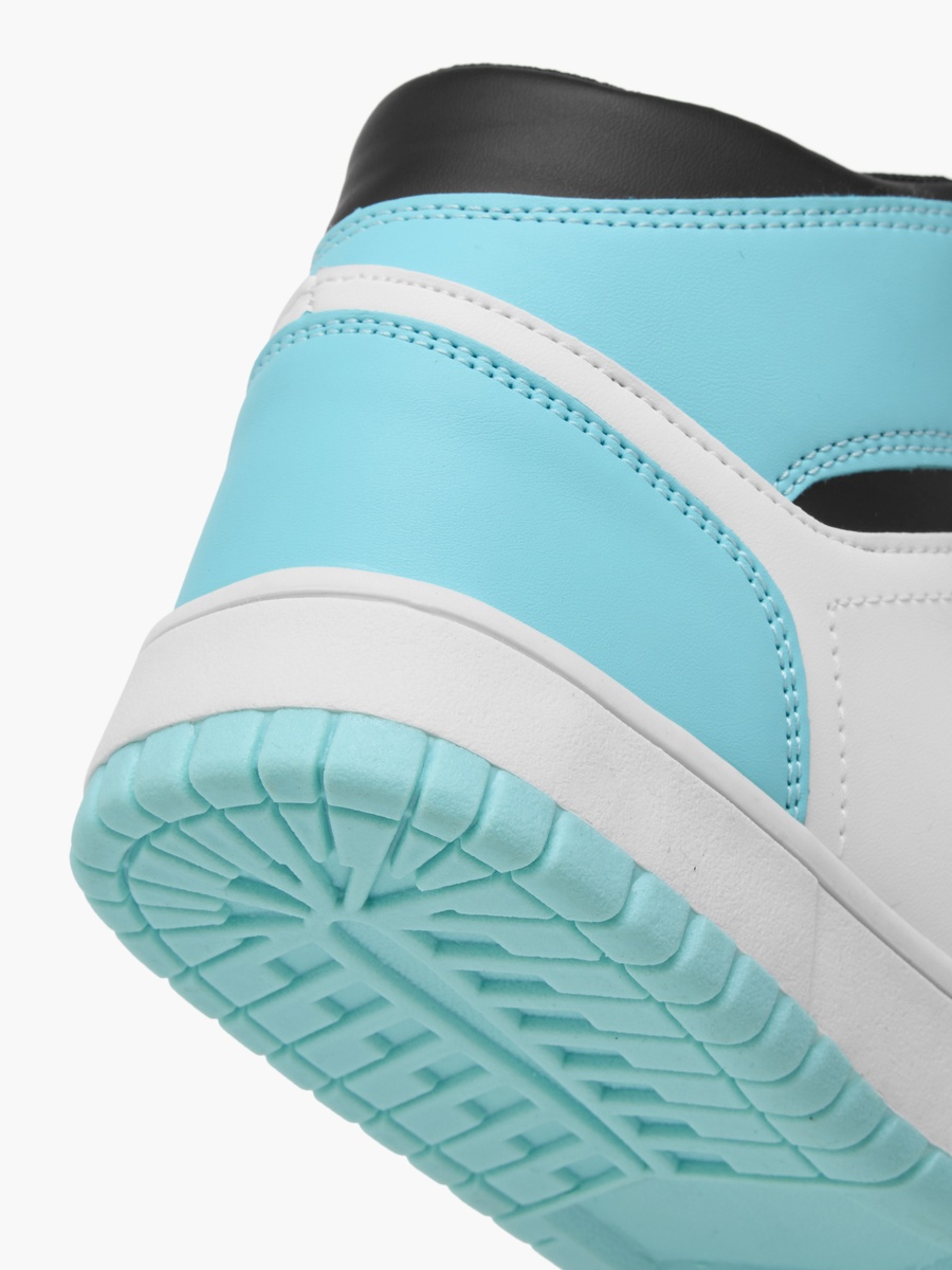 Colourblock High-Top Sneakers with Lace-Up Closure