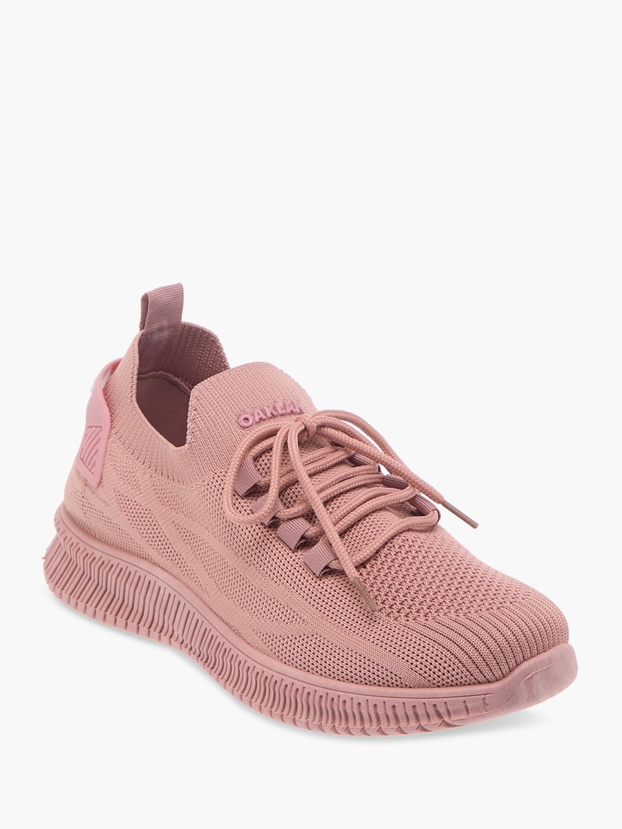 Textured Sneakers with Lace-Up Closure