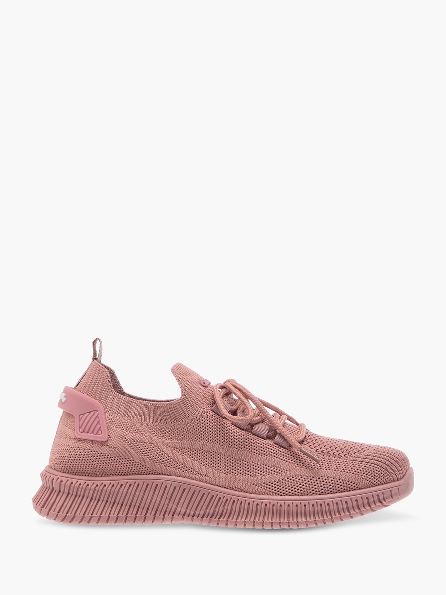Textured Sneakers with Lace-Up Closure