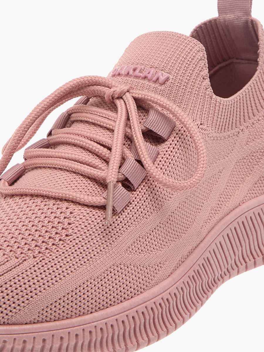 Textured Sneakers with Lace-Up Closure