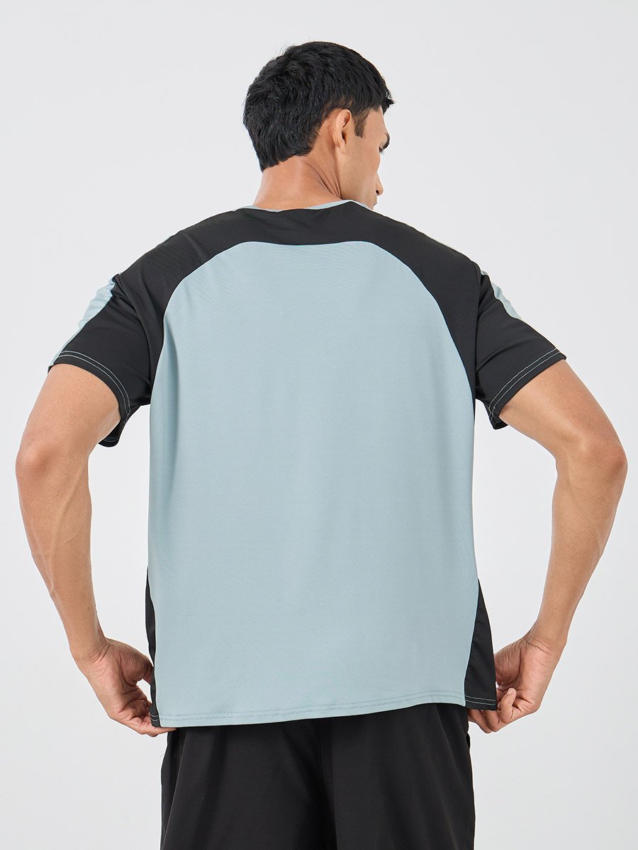 Color Block Panelled Ultra Stretch Oversized T-Shirt