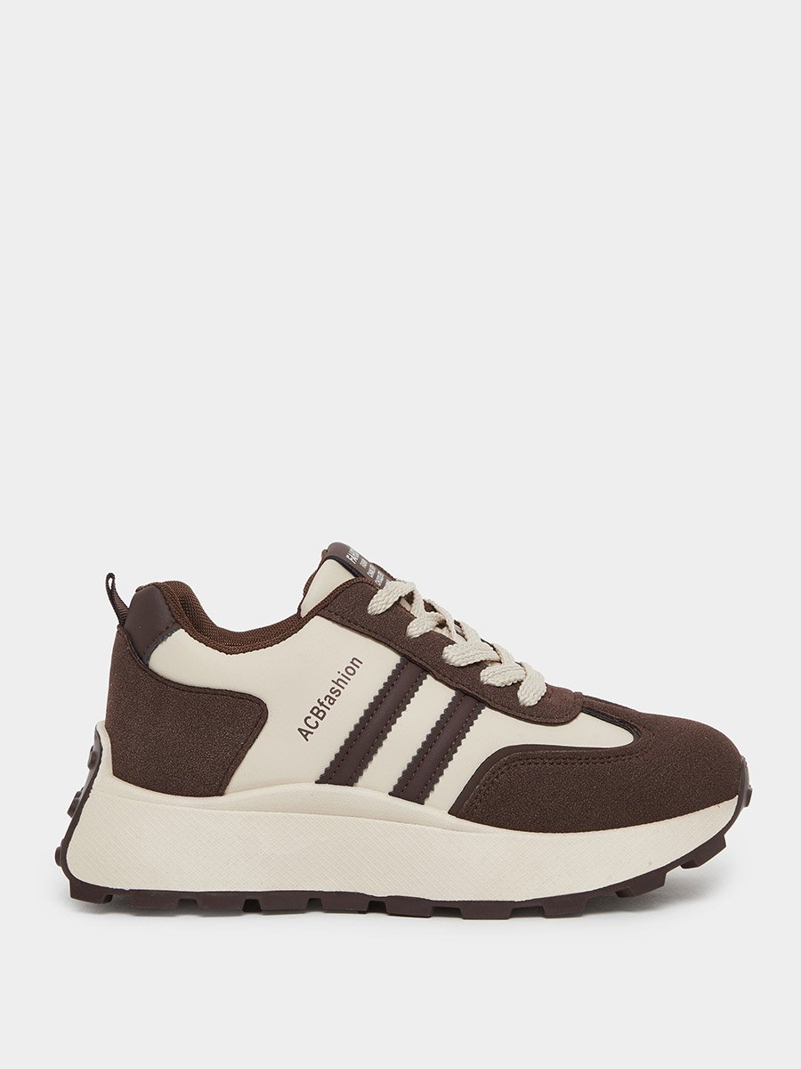 Color Block Lace Up Sneakers