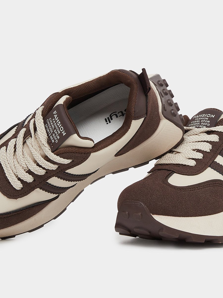 Color Block Lace Up Sneakers
