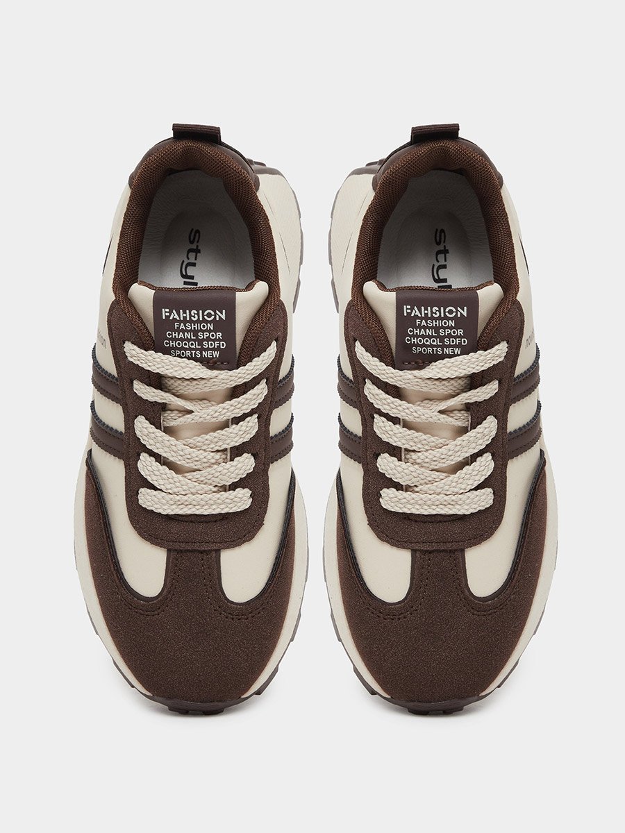 Color Block Lace Up Sneakers